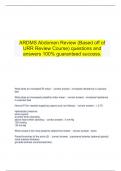   ARDMS Abdomen Review (Based off of URR Review Course) questions and answers 100% guaranteed success.