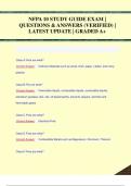 NFPA 10 STUDY GUIDE EXAM |  QUESTIONS & ANSWERS (VERIFIED) |  LATEST UPDATE | GRADED A+NFPA 10 STUDY GUIDE EXAM |  QUESTIONS & ANSWERS (VERIFIED) |  LATEST UPDATE | GRADED A+