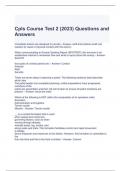 Cpls Course Test 2 (2023/ 2024) Questions and Answers