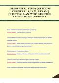 NR 565 WEEK 2 STUDY QUESTIONS  CHAPTERS 1, 4, 13, 25, 52 EXAM |  QUESTIONS & ANSWERS (VERIFIED) |  LATEST UPDATE | GRADED A+