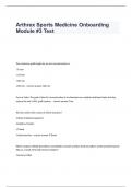 Arthrex Sports Medicine Onboarding Module #3 Test  graded A+