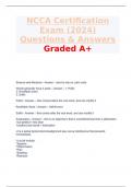 NCCA Certification Exam (2024) Questions & Answers Graded A+