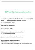 EECS test 2 content: operating systems 2023 questions and answers completeEECS test 2 content: operating systems 2023 questions and answers complete