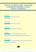 NYSTCE CST MATH EXAM | QUESTIONS  & ANSWERS (VERIFIED) | LATEST  UPDATE | GRADED A+NYSTCE CST MATH EXAM | QUESTIONS  & ANSWERS (VERIFIED) | LATEST  UPDATE | GRADED A+