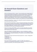 Air Assault Exam Questions and Answers-Graded A