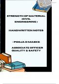 SOM (Unit-6) Deflection of beams - Download handwritten notes 