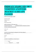 BEST ANSWERS FNDH 631 EXAM 3 ED 100%  VERIFIED ANSWERS  2024/2025 ALREADY  PASSED