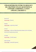 STRAIGHTERLINE INTRO TO BIOLOGY  101 CHAPTER 5 EXAM | QUESTIONS &  ANSWERS (VERIFIED) | LATEST  UPDATE | GRADED A+STRAIGHTERLINE INTRO TO BIOLOGY  101 CHAPTER 5 EXAM | QUESTIONS &  ANSWERS (VERIFIED) | LATEST  UPDATE | GRADED A+