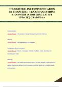 STRAIGHTERLINE COMMUNICATION  101 CHAPTERS 1-4 EXAM | QUESTIONS  & ANSWERS (VERIFIED) | LATEST  UPDATE | GRADED A+STRAIGHTERLINE COMMUNICATION  101 CHAPTERS 1-4 EXAM | QUESTIONS  & ANSWERS (VERIFIED) | LATEST  UPDATE | GRADED A+