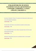 STRAIGHTERLINE BUSINESS  STATISTICS EXAM | QUESTIONS &  ANSWERS (VERIFIED) | LATEST  UPDATE | GRADED A+STRAIGHTERLINE BUSINESS  STATISTICS EXAM | QUESTIONS &  ANSWERS (VERIFIED) | LATEST  UPDATE | GRADED A+