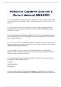 Pediatrics Capstone Question &  Correct Answer| 2024-2025