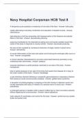 Navy Hospital Corpsman HCB Test 8 with 100% correct Answers