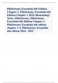 Phlebotomy Essentials 6th Edition  Chapter 1, Phlebotomy Essentials 6th  Edition Chapter 1 2024 (Hematology  Tests), Phlebotomy, Phlebotomy  Essentials 6th Edition Chapter 1,  Phlebotomy Essentials 6th edition  chapter. 1-3, Phlebotomy Essentials  6th edi