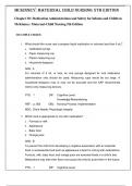 Maternal Child Nursing 5th Edition by McKinney- ISBN- 978-0323401708 TEST BANK Chapter 38: Medication Administration and Safety for Infants and Children Verified 2024 Practice Questions and 100% Correct Answers with Explanations for Exam Preparation, Grad