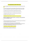 ATI FUNDAMENTALS PROCTORED EXAM 1.Can an RN delegate to the LPN to provide tracheostomy care to a client with pneumonia? Yes. 2.A nurse on a med-surg unit has received change-of-shift report & will care for 4 clients. Which of the following client's ne