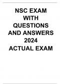 NSC EXAM WITH QUESTIONS AND ANSWERS 2024  ACTUAL EXAM    