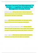 Michigan General Pest Management 7A Chapter 1: Legalities of General Pest Management Already Passed