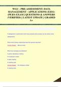 WGU - PRE-ASSESSMENT: DATA  MANAGEMENT - APPLICATIONS (FJO1)  (PFJO) EXAM | QUESTIONS & ANSWERS  (VERIFIED) | LATEST UPDATE | GRADED  A+