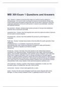 MIE 305 Exam 1 Questions and Answers 100% correct