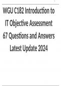 WGU C182 Introduction to IT Exam 2024 Complete Solution Package