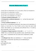 Discrete Mathematics Exam 1 Study Guide 2024| answers verified by experts