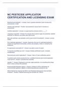 NC PESTICIDE APPLICATOR CERTIFICATION AND LICENSING EXAM 2024