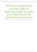 RN Community Health ATI proctored / NGN ATI Community Health Proctored Exam 2023/ Community Health ATI Proctored Exam