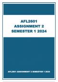 AFL2601 ASSIGNMENT 2  SEMESTER 1 ANSWERS (ENGLISH)  2024