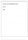 MATH 121 MIDTERM EXAM Q & A 20MATH 121 MIDTERM EXAM Q & A 2023.23.