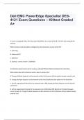 Dell EMC PowerEdge Specialist DES-4121 Exam Questions – Killtest Graded A+
