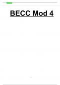 BECC TEST 4 LATEST QUESTIONS AND ANSWERS VERIFIED 100% CORRECT!!