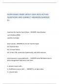 CCRN EXAM CRAM LATEST 2024-2025 ACTUAL  QUESTIONS AND CORRECT ANSWERS|GRADED A+ 
