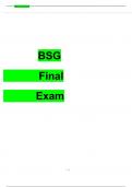 BSG Final Exam Study Set with Questions and Answers| Graded A+