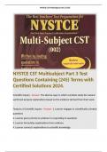 NYSTCE CST Multisubject Part 3 Test Questions Containing (245) Terms with Certified Solutions 2024. 