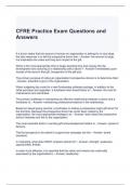 CFRE Practice Exam Questions and Answers 100% correct