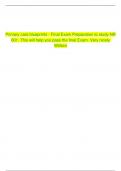Primary care blueprints - Final Exam Preparation to study NR 601. This will help you pass the final Exam. Very nicely Written