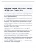 Infectious Disease Testing and Cultures - CTBS Exam Practice 2024