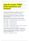 Type B License TFM01 Exam Questions and Answers 