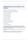 CTBS Definitions Exam Questions and Answers