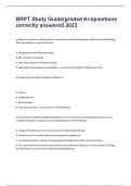 BRPT Study Guide Question and answers 100% correct 2024/2025