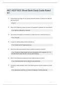 MLT ASCP BOC Blood Bank Study Guide Rated A
