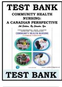 TEST BANK COMMUNITY HEALTH NURSING: A CANADIAN PERSPECTIVE 5th Edition, By Stamler, Yiu 