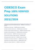 CIDESCO Exam  Prep 100% VERIFIED  SOLUTIONS  2023//2024