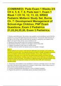 (COMBINED)  Peds Exam 1 Weeks 2/3 CH 4, 5, 6, 7, 8, Peds test 1, Exam 1 Week 1 CH 10, 12, 13, 22, NR602 Pediatric Midterm Study Set, Burns Ch. 7: Development Management of School-Age Children, PNP Exam Questions, Exam 2 Pediatrics 21,22,24,25,26, Exam 3 P