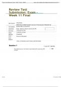 Review Test Submission: Exam - Week 11 Final - NRNP-6552 COMPLETE SOLUTION GRADED A+