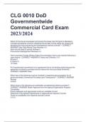 CLG 0010 DoD  Governmentwide  Commercial Card Exam 2023/2024