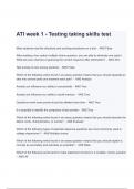 ATI week 1 - Testing taking skills test Questions and Answers Latest Update (A+ GRADED 100% VERIFIED)