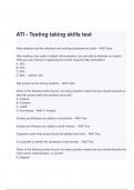 ATI - Testing taking skills test Guaranteed Pass (A+ GRADED 100% VERIFIED)