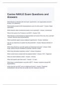 Canine NAVLE Exam Questions and Answers- Graded A