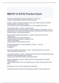 NBCOT & AOTA Practice Exam with correct Answers
